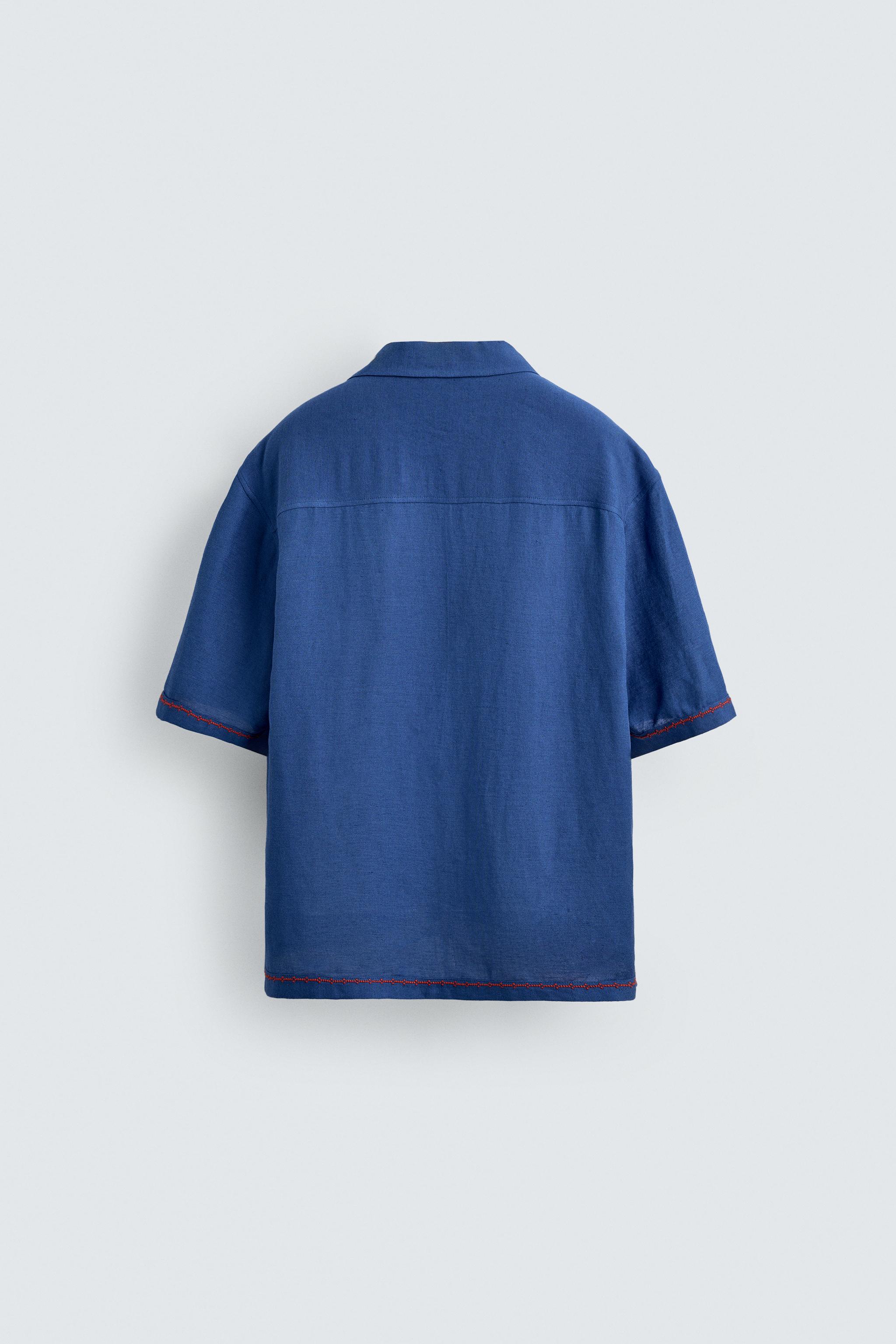 CONTRAST EMBROIDERED VISCOSE